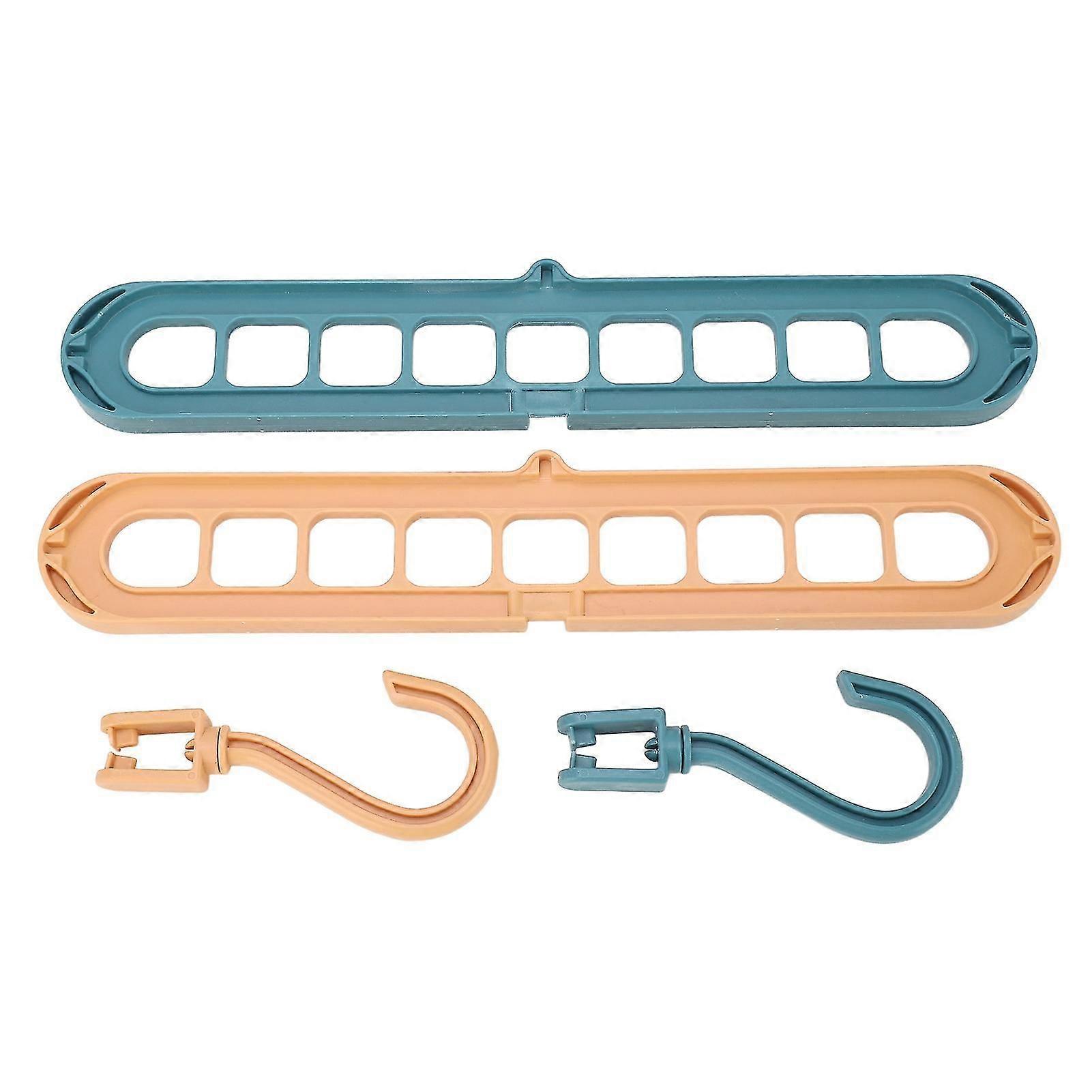9-Hole Clothes Hanger Multi-Functional Rotating Magic Hanger Foldable Drying Hanger Space-Saving Design Sturdy Plastic Random Colour