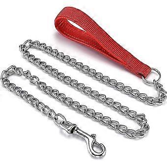 Metal Anti-Chew Dog Leash for Small Medium Dogs with Padded Handle