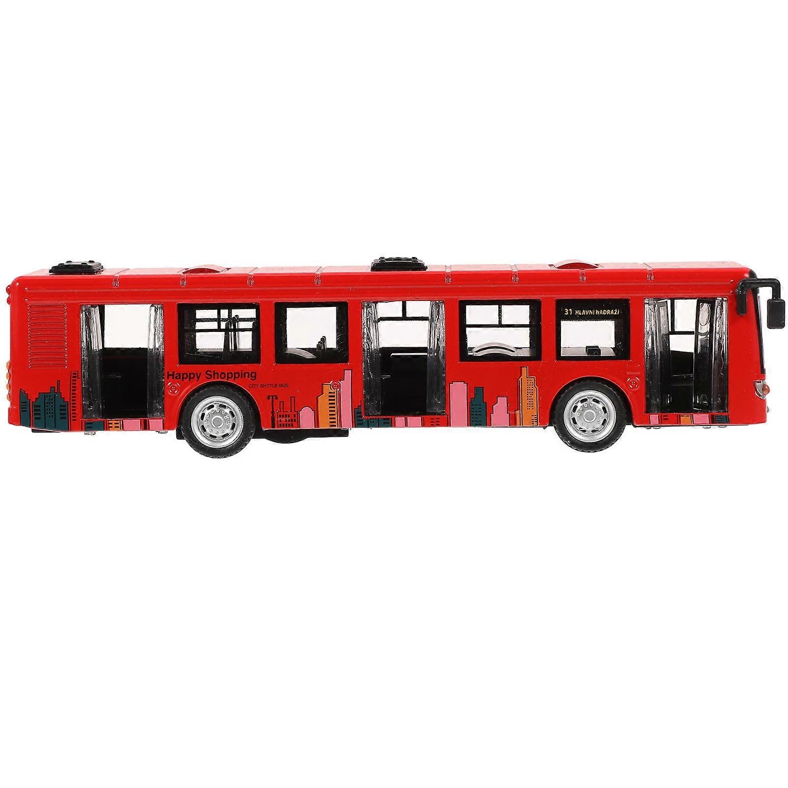 Alloy Bus Bus Model for Playing Pull Back Car Toy