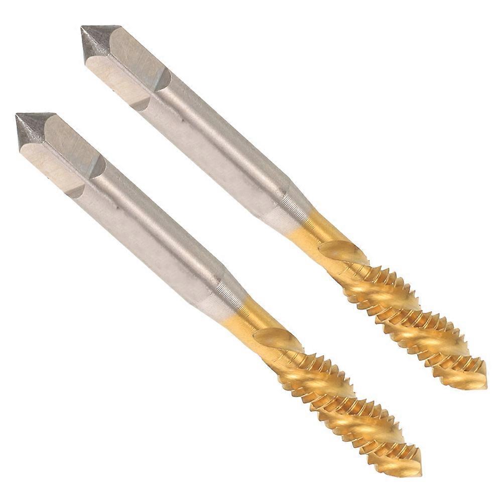 Spiral Flute Tapping Bit Tool For Various Material Threading 2Pcs Drill Bit With Multi Color Design