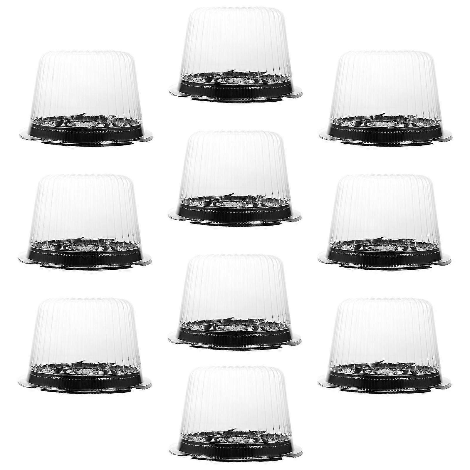 Plastic Cake Containers for Cake Storage with Lids 10Pcs Clear Boxes