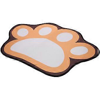 Cat Food Mat Pet Feeding Mat with Absorbent Function Orange Color