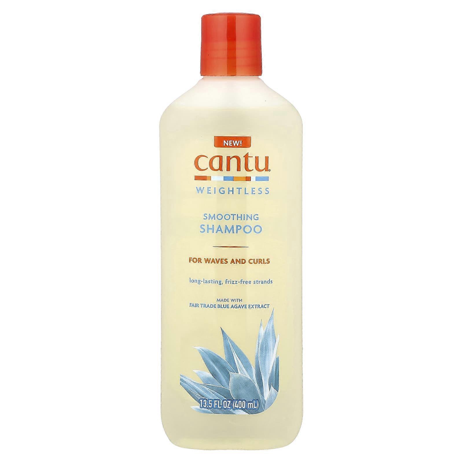 Cantu, Shampoo Suavizante Leve, Para Cabelos Ondulados e Cacheados, 400 ml (13,5 fl oz), Pacote com 3 unidades