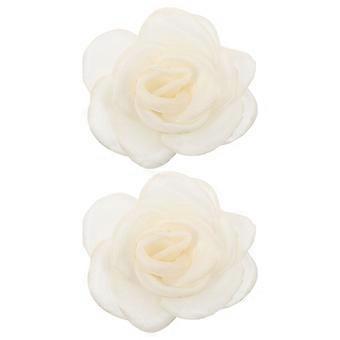 2pcs Rose Flower Shoe Clips: Handmade Detachable Fabric Shoe Decorations For High Heels - Floral Accessories For WomenS Party Wedding And Daily Wear