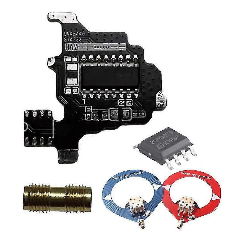 For K5/K6 SI4732 Module+2XDonut Antenna+Programming Cable Shortwave Radio Module Intercom Modification Module