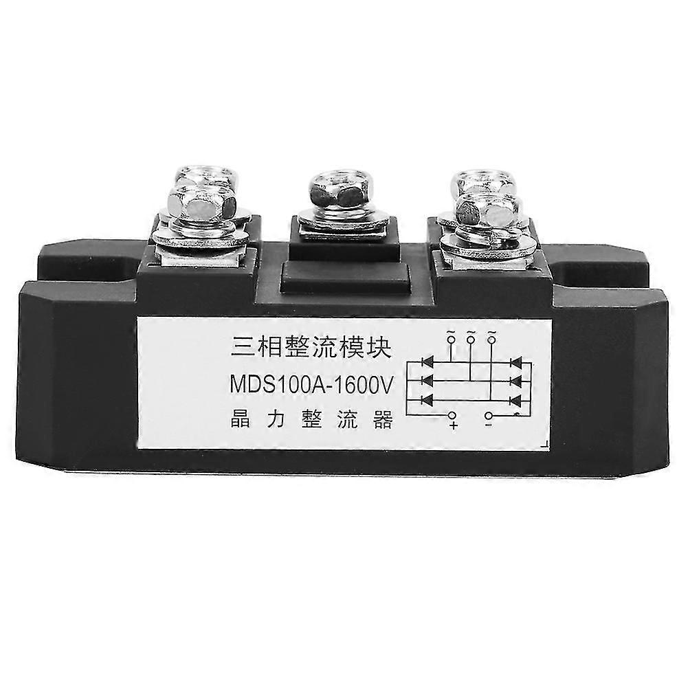 MDS-100A 1600V Bridge Rectifier, 5 Terminals 3 Phase Full Wave Diode Module Bridge Rectifier for Three Phase Rectification 6XWR4A