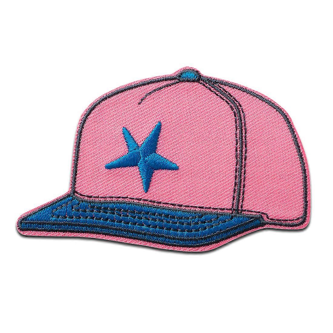 Cap pink - Patch, iron-on patch, iron on, size: 5.2 x 8.2 cm