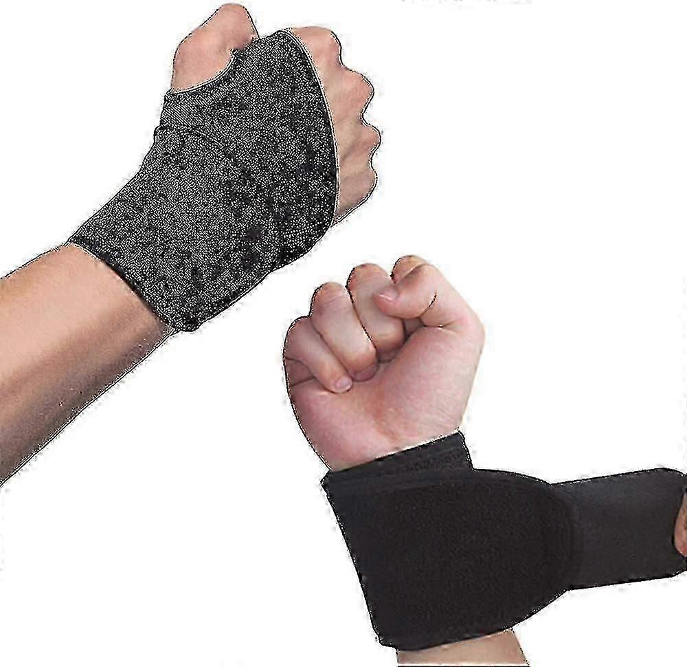 Wrist Support, (2 Pack) Adjustable Wrist Brace With Hook-and-loop Design