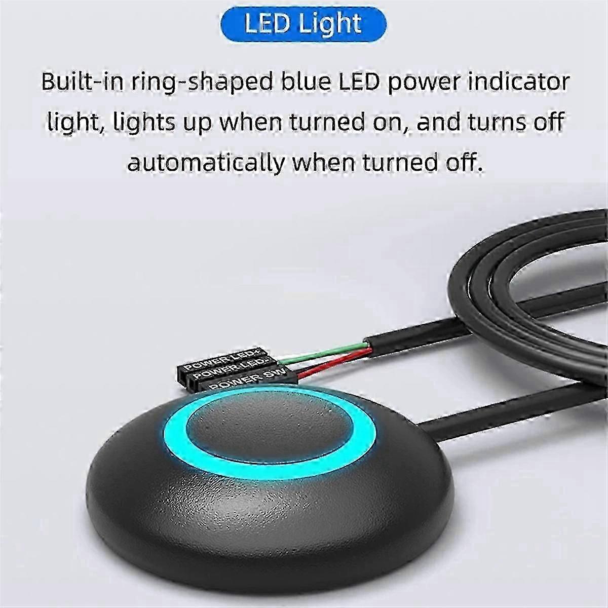 suitable compatible with pc motherboard power extension cable external desktop switch button