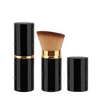 2pcsLarge Black and Gold Brown Hair Slanted Brush, Makeup Tool for Blush and Foundation, Portable and Suitable for Daily Use