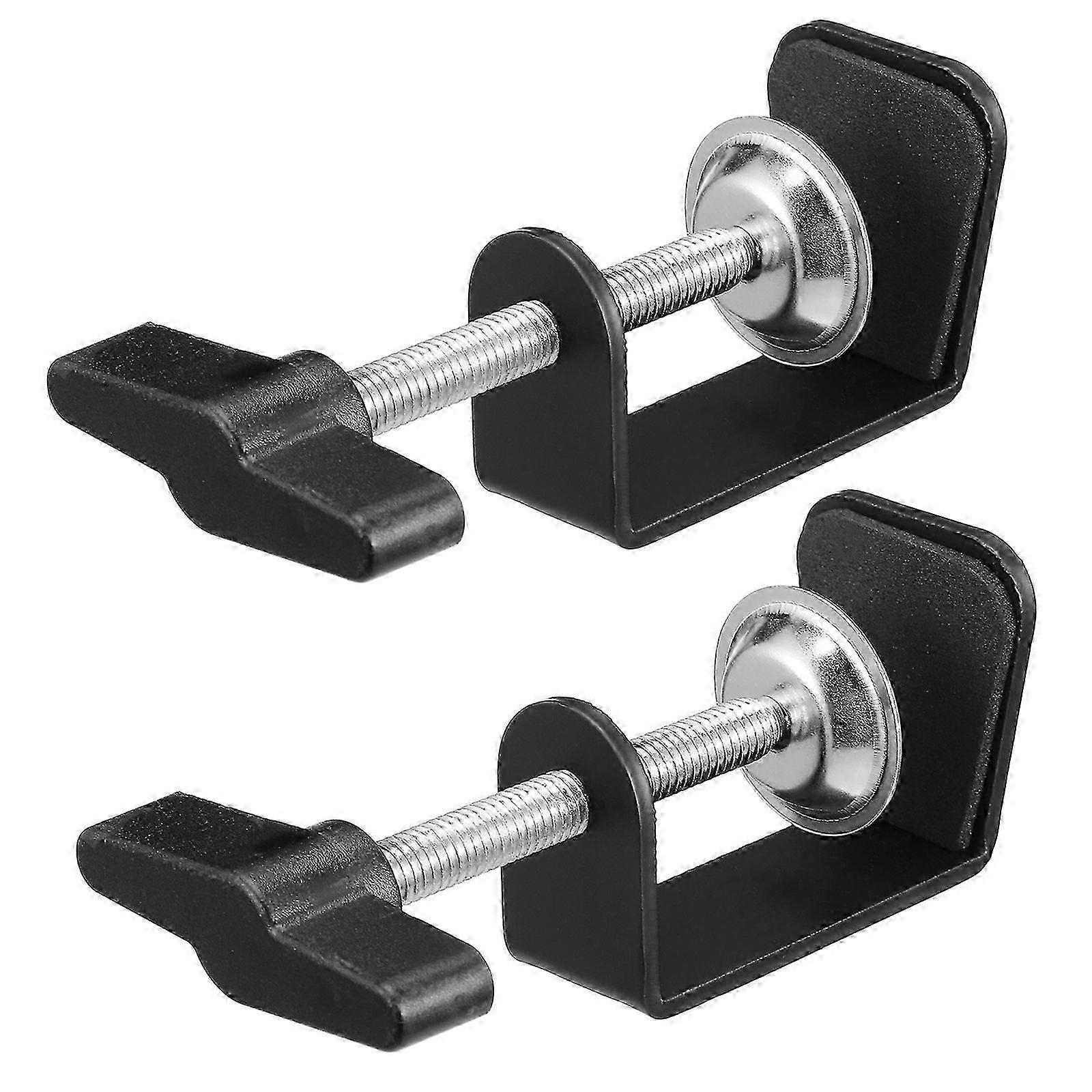 2Pcs C-shape Desk Table Mount Clamps Practical Desk Clamps Retaining Clips