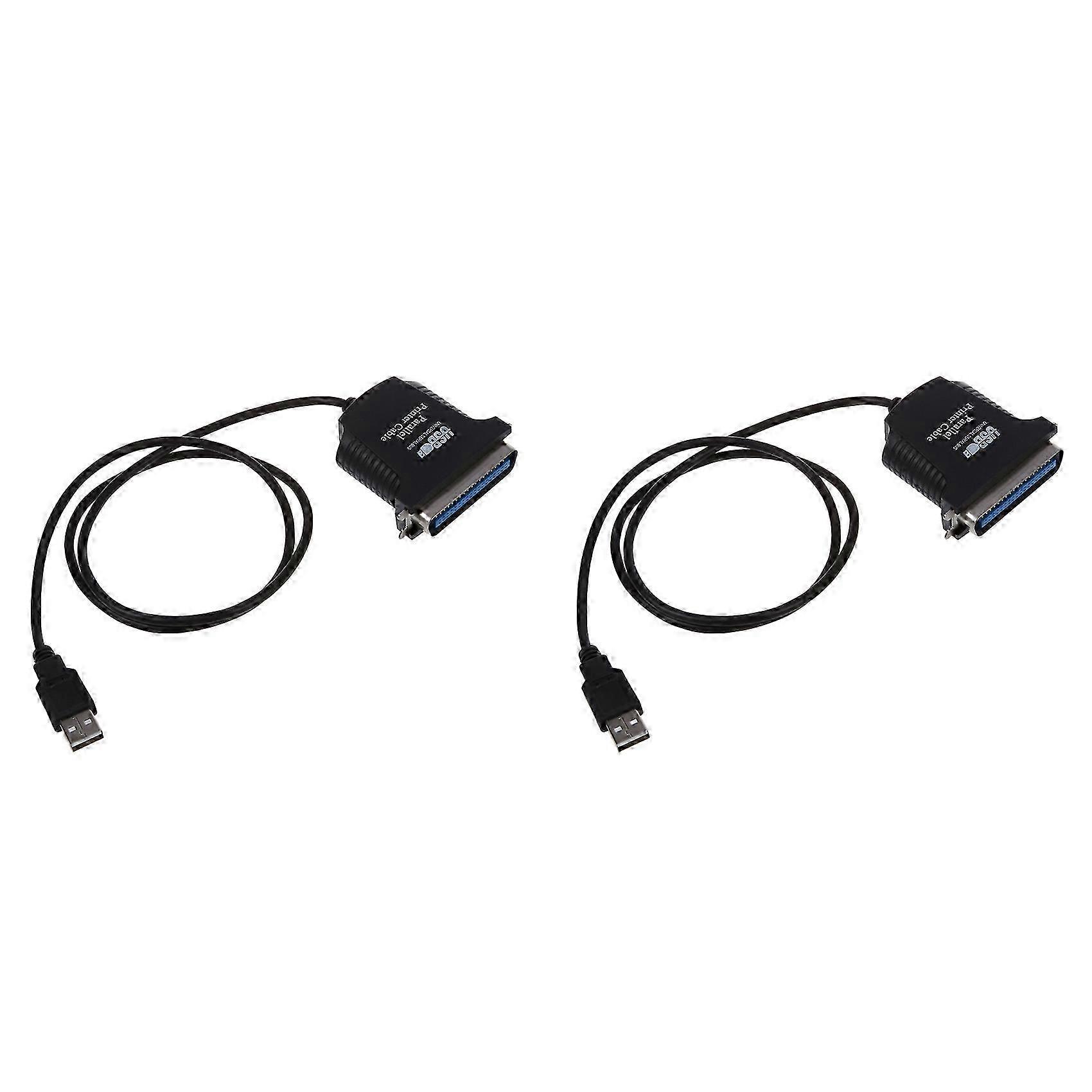 2X USB to Parallel 36 Pin Centronics Printer Adapter Cable