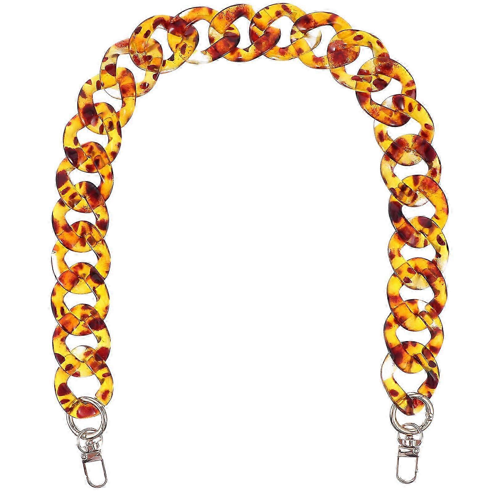Leopard Bag Decoration Chain compatible with Practical Use 2Pcs Acrylic Material