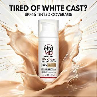 EltaMD UV Clear Facial Sunscreen SPF 46, Oil-Free Formula with Zinc Oxide, Dermatologist Recommended (Tinted)