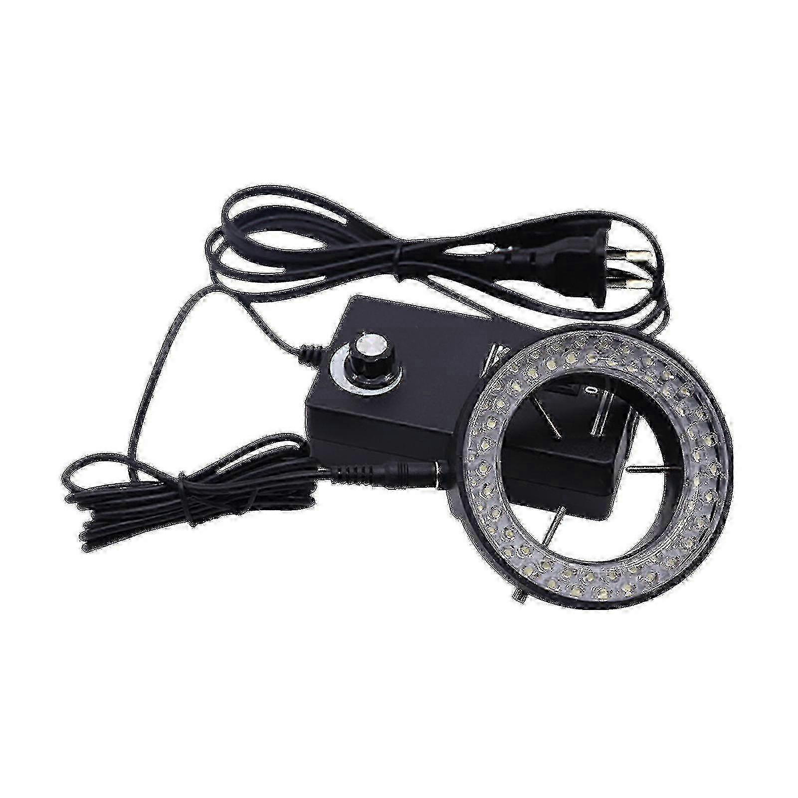 60 LED 4.5W Microscope Ring Light with Adjustable Illumination for Stereo Microscopes Lab Use