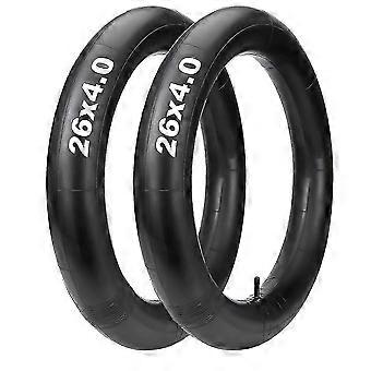 2-pakning 26x4.0 Fat Tire-slange med Schrader-ventil Butylgummi-sykkelslanger for elsykkel, sykkeltilbehør