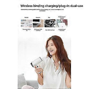 Cordless Hair Dryer, Wireless & Plug-in Dual Use, EU Plug, Portable for Travel & Gym