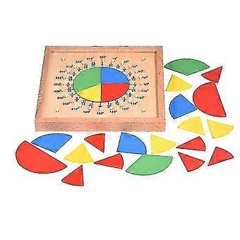 Wooden Circular Fraction Math Learning Game