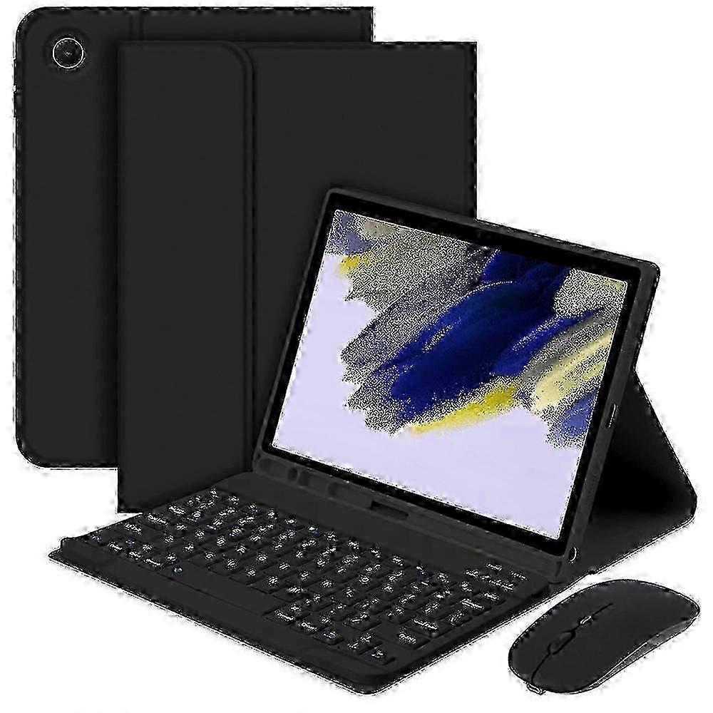 compatible with Samsung Galaxy Tab A9 Plus(+) Split Bluetooth Keyboard Leather Case + Dual Mode Mouse Set