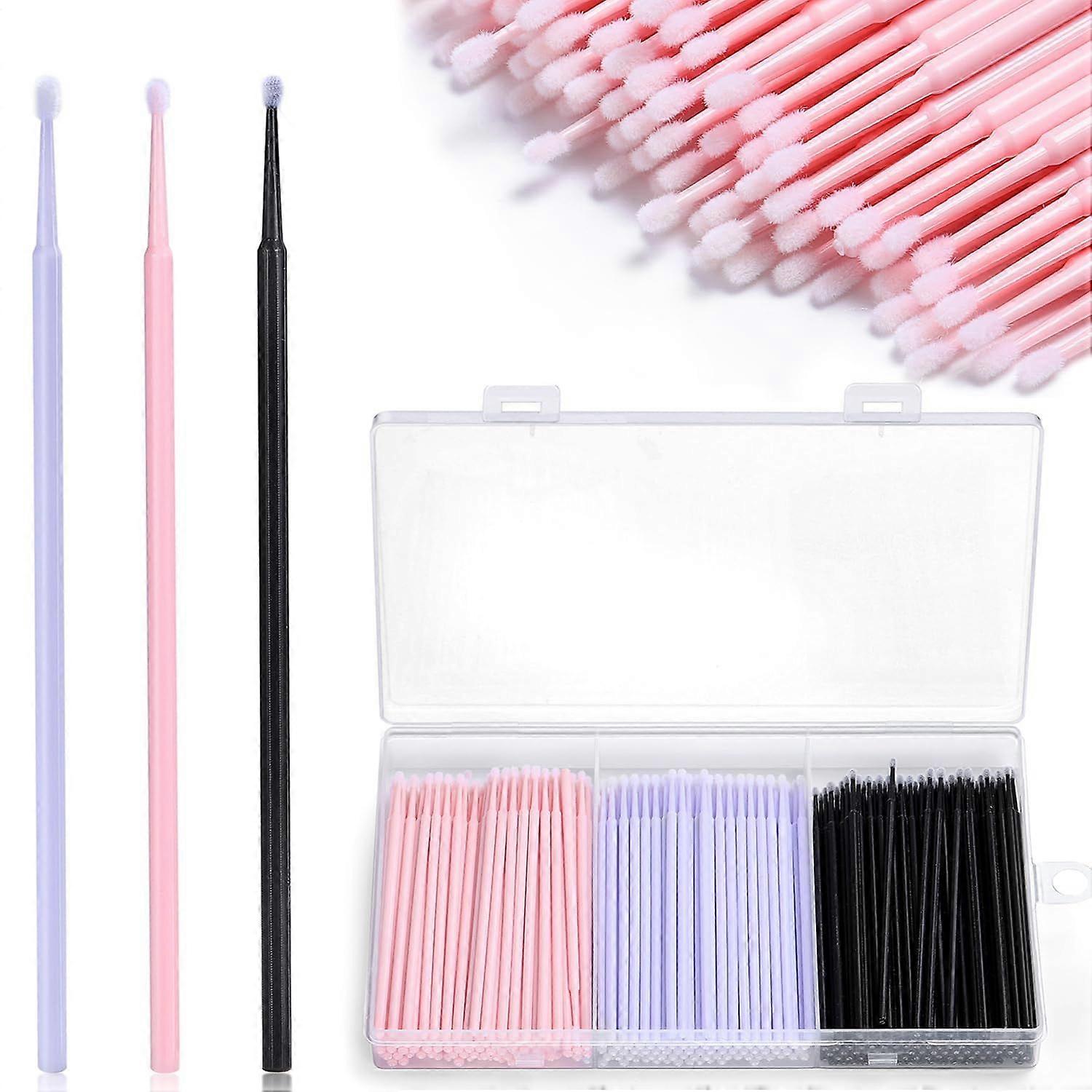 300Pcs Disposable Micro Applicators,2.0mm Microfiber Brushes | False Eyelashes