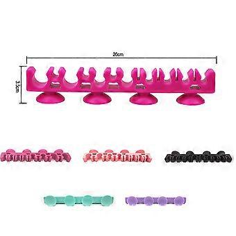 Cosmetic Organizer Silicone Makeup Brush Holder for Storage Rack 2Pcs Rosy