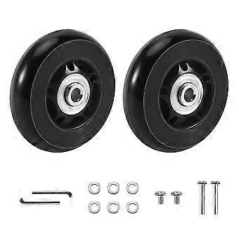 2set 64X18mm Luggage Suitcase / Inline Outdoor Skate Replacement Wheels Black
