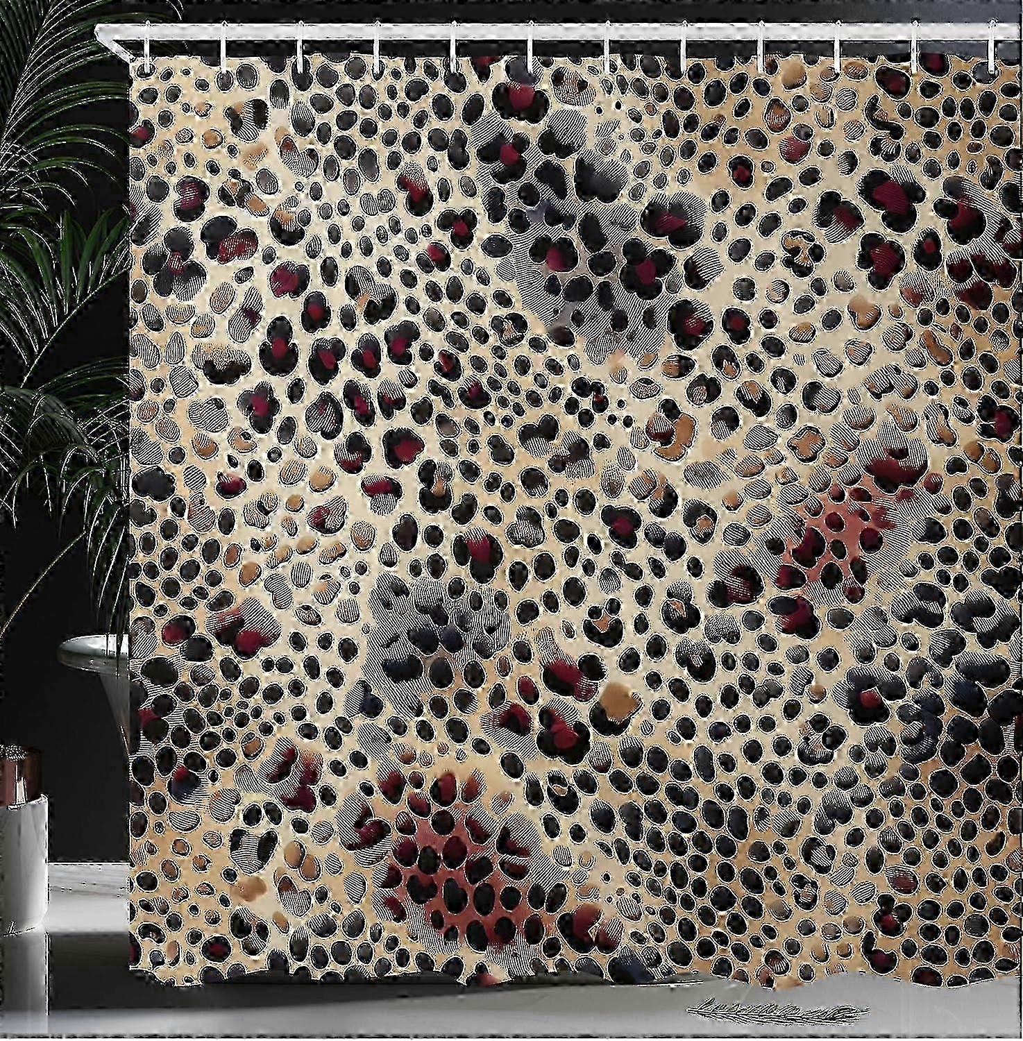 Wilderness Leopard Shower Curtain Washable