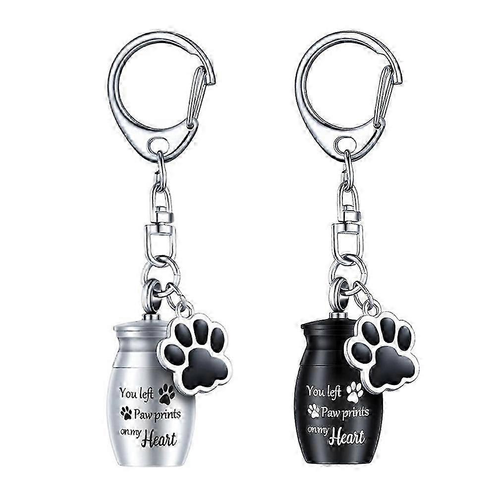 Alloy Pet Ashes Keepsake Keychain Pair