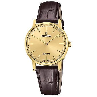 Festina swiss made watch för Analog Quartz Woman with Cowhide Bracelet F20017/2
