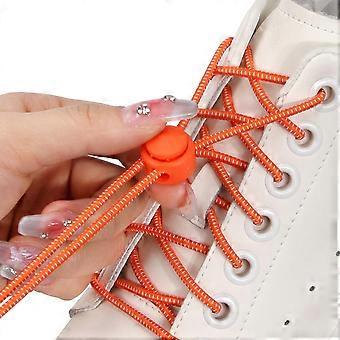 1Pair/2Pair Round Elastic Shoelaces Lace-Free Shoelaces for Sneakers Quick-On/Off Shoelace for Kids and Adults Shoe Accessories