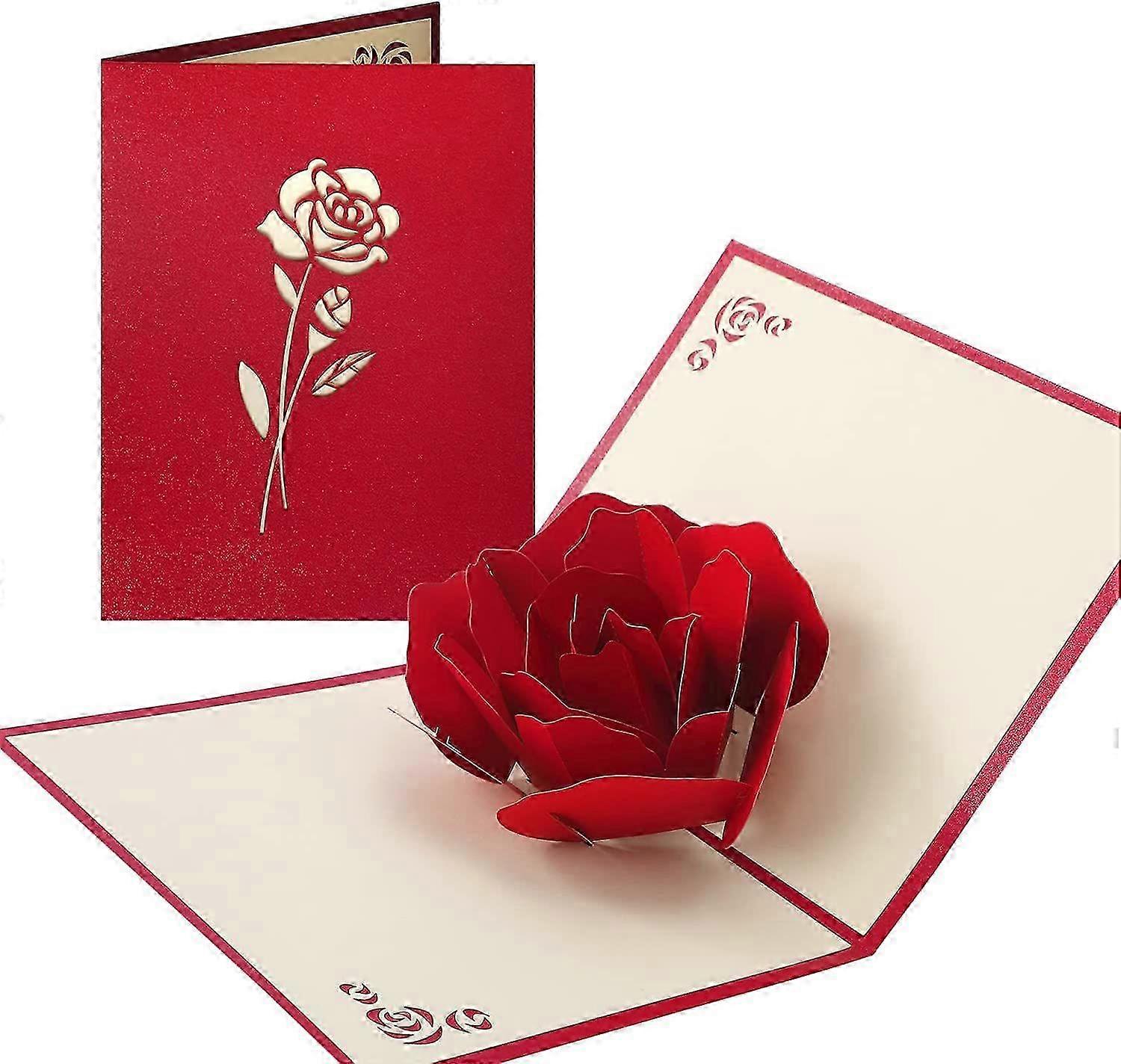 3D Blooming Rose Greeting Card