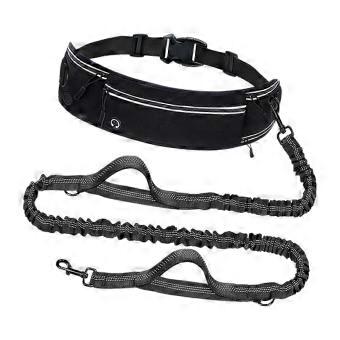 Adjustable Dog Walking Waist Belt with Double Layer Safety