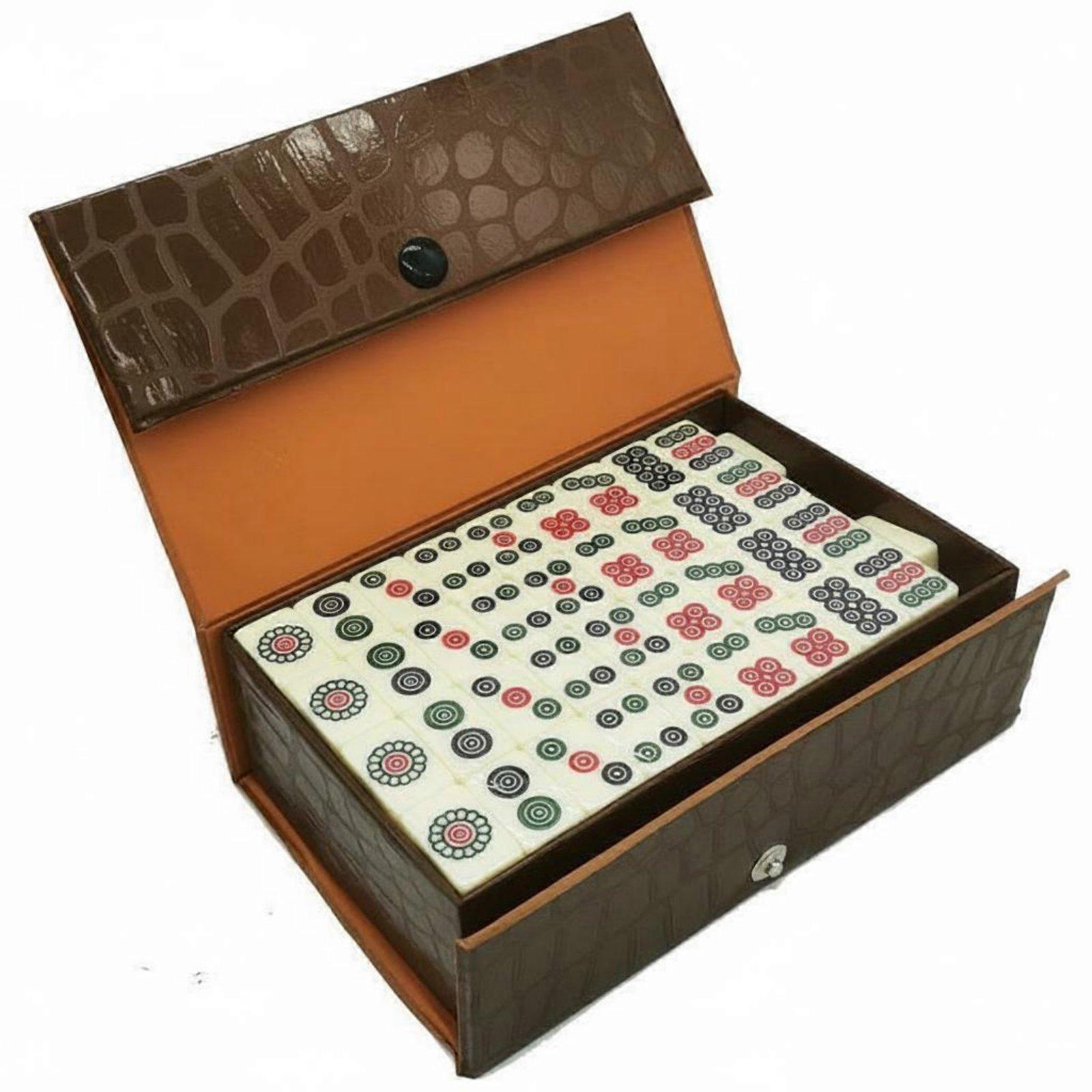 Mini Mahjong Set Lightweight Mini Chinese Mahjong Set Scratch-Resistant