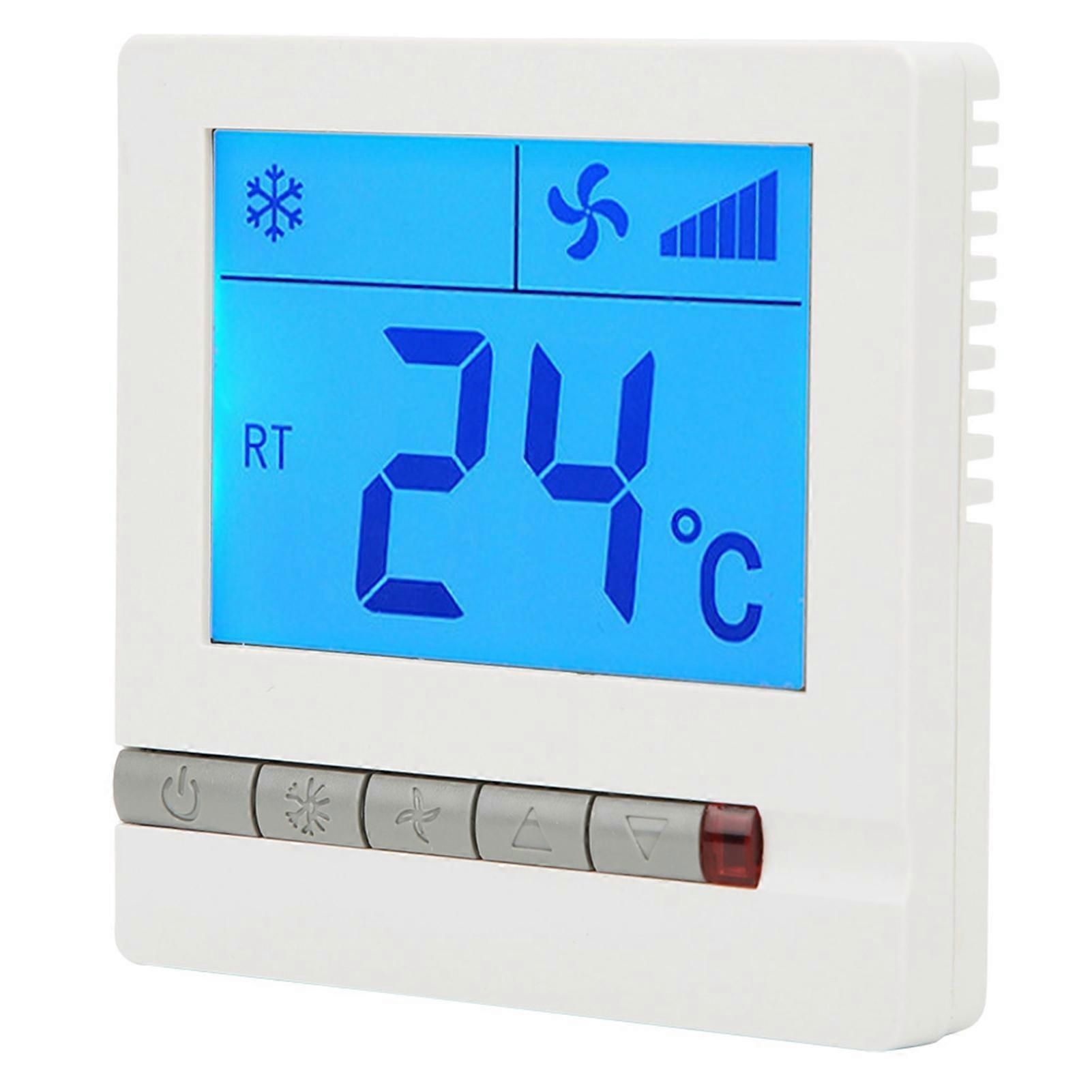 LCD Digital Thermostat Delay Compressor Protection Fan Coil Unit Temperature Controller