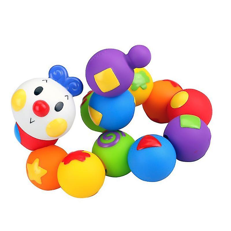 7.5X6.5cm Colorful Toy Abacuses 13pcs Funny Colorful Building Block Early Learning Toy Baby Thread P