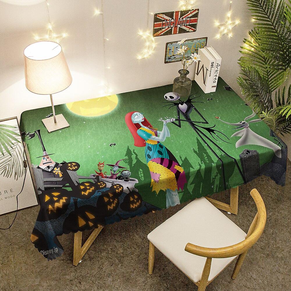 Nappe D'Halloween - Motif Citrouille - 108x180 Cm - En PE Imperméable Et Lavable - Pour Décoration De Table Intérieure Ou Extérieure - Fêtes à Thème - 3