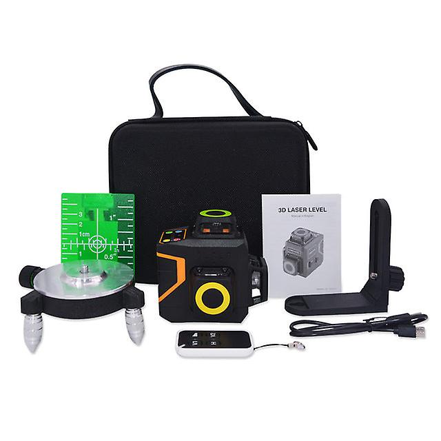 12-Lines Laser Level Meter 360 Horizontal Vertical Cross Line Self-leveling Green Beam Level Meter With Universal Base L-bracket