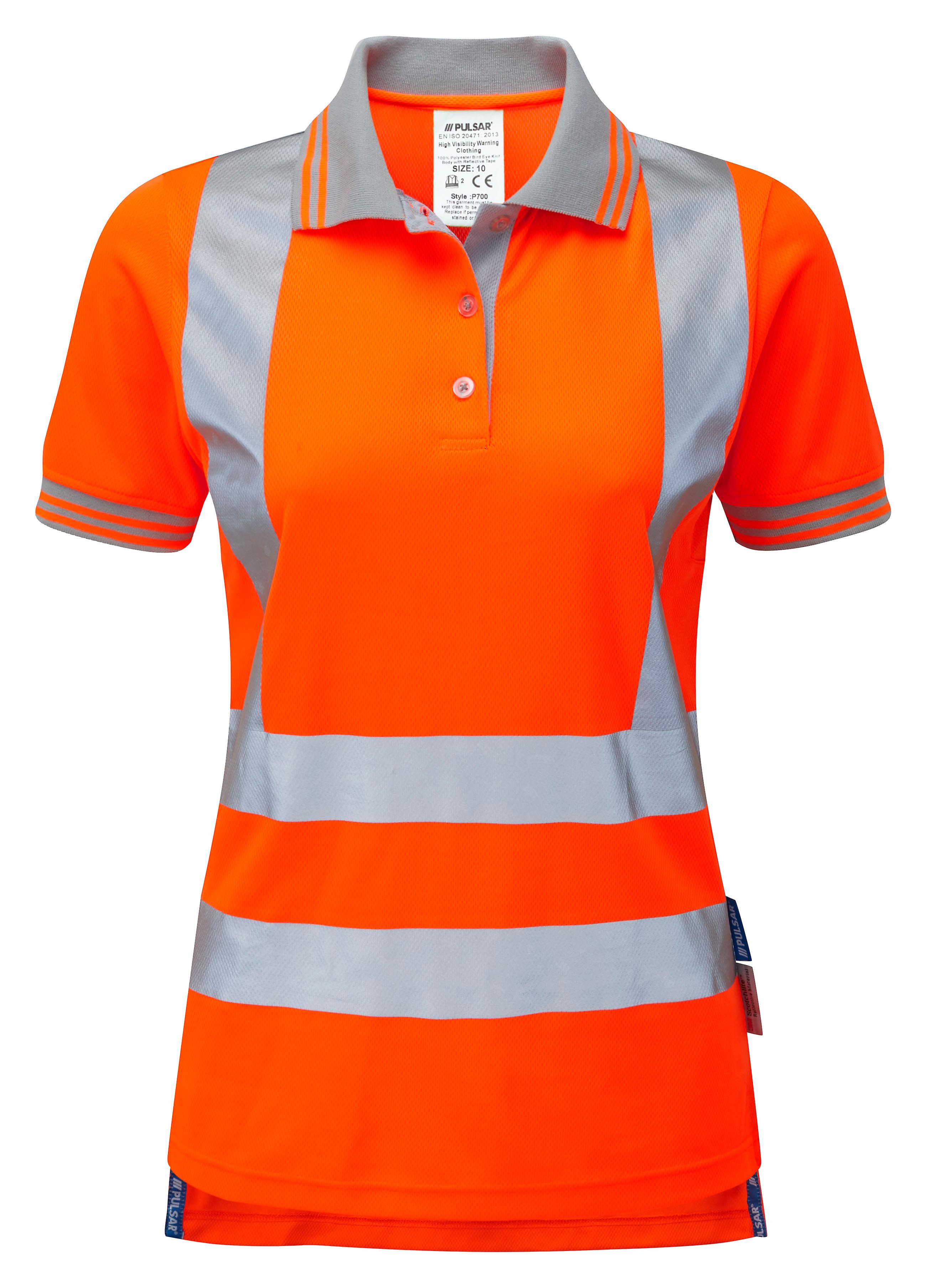Pulsar PR701 Ladies Rail Specification Short Sleeve Polo Shirt Size 14 3 Pack