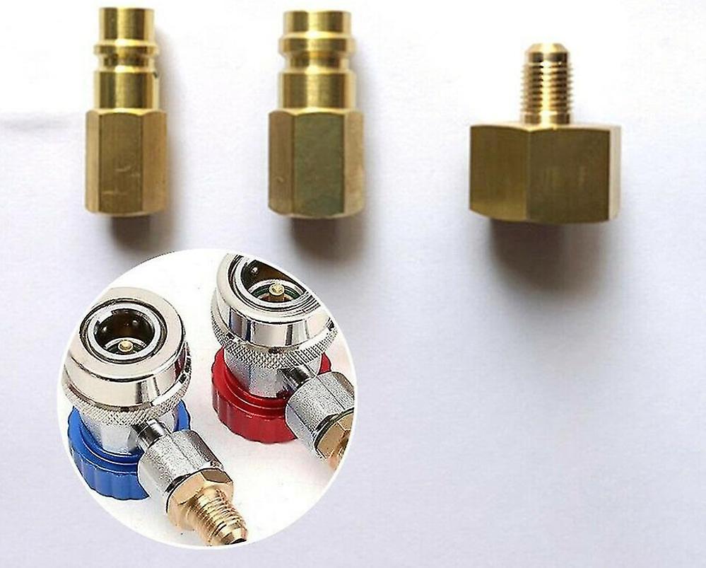 Προσαρμογέας φιαλών ψυκτικού για R134a 1/4sae νήμα W21.8 έως 1/4sae