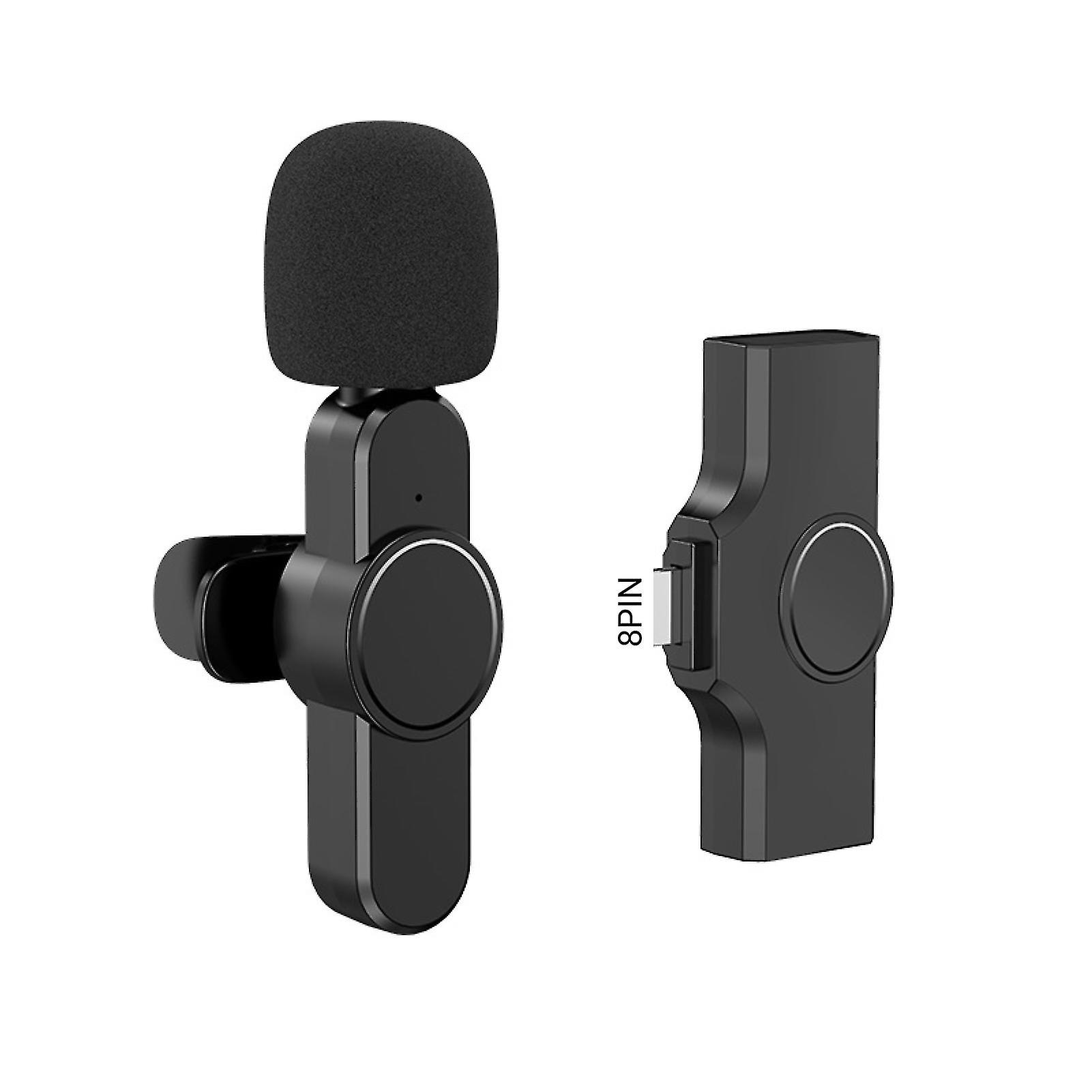 K9 Microphone sans fil Plug And Play Réduction du bruit Large compatibilité 2.4ghz Lapel Microphone pour la diffusion en direct