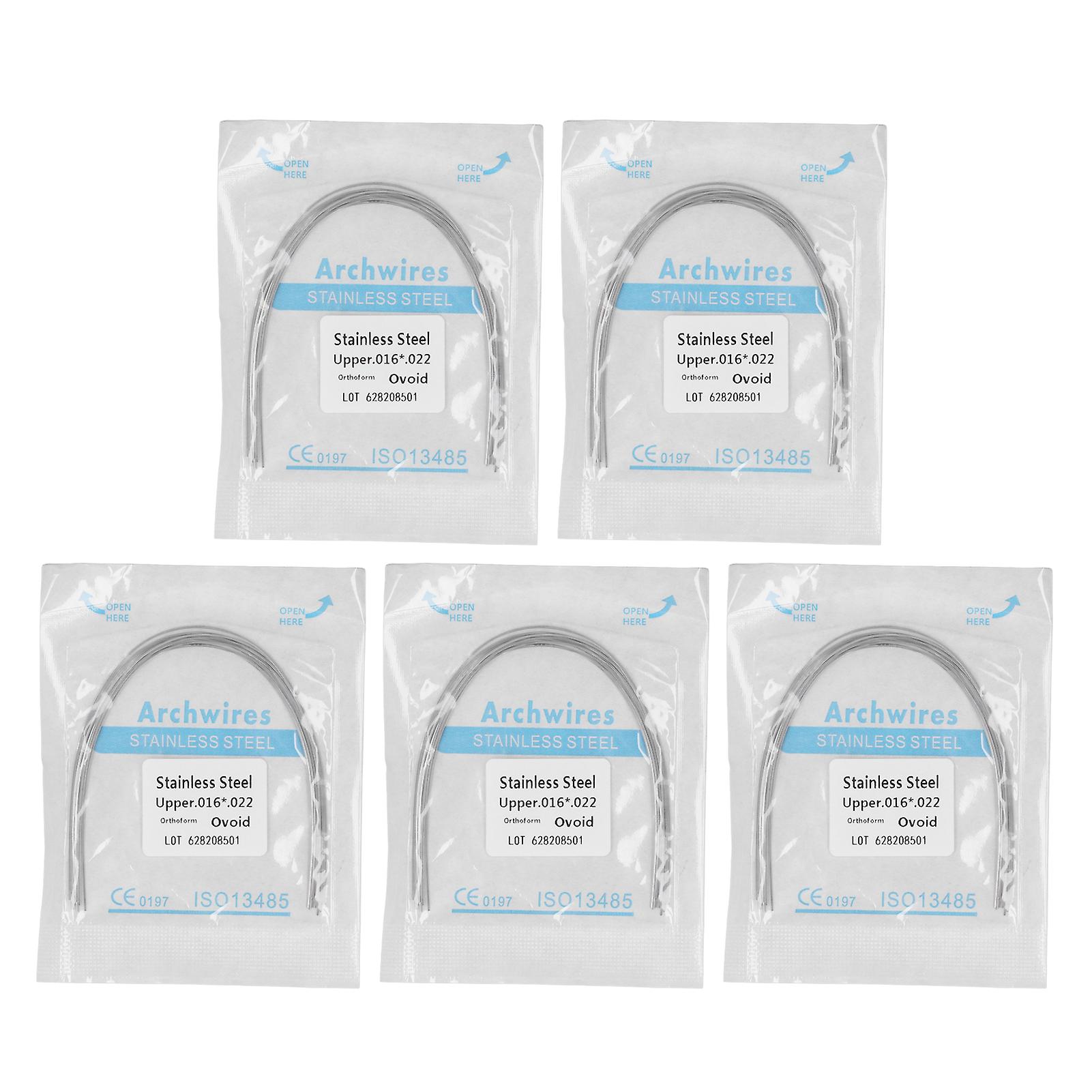 50pcs Ortodontia Retangular Arco Fio Aço Inoxidável Dental Orthodontic Arch Wire 0,16 x 0,22 polegadas