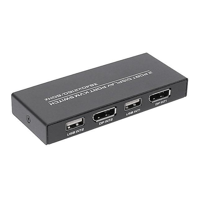 Displayport Kvm Switch, 4k@60hz Dp Usb Switcher For 2 Computer Share Keyboard Mouse Printer And Ultra Hd Monitor