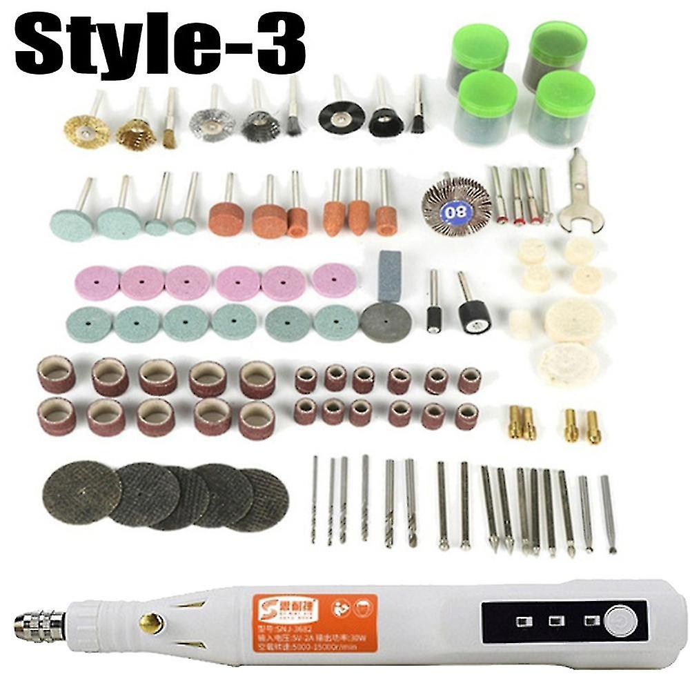 3-speed Adjustable Cordless Grinder Electric Drill Engrave Pen Cutting Polishing Drilling Rotary Too