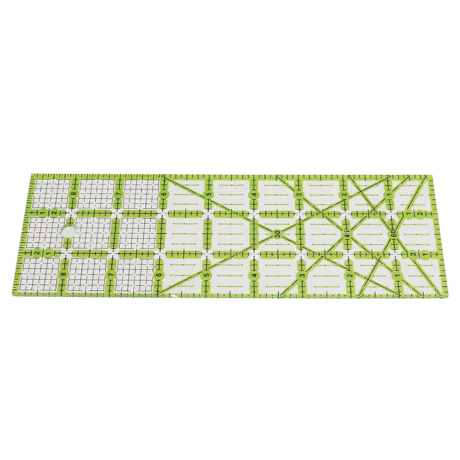 Quilting Ruler Acrylic Rectangular Transparent Simple Operation Sturdy Durable Household Sewing Ruler