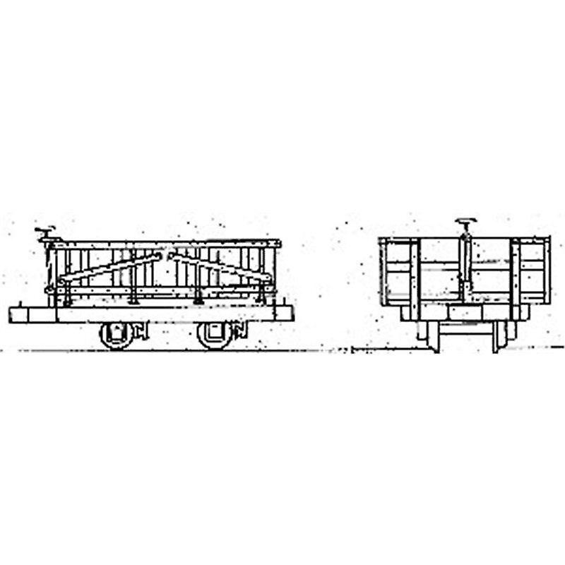 Dundas DM32 Hudson 4 wheel Wooden Bodied Drop Sided Open Wagon OO9 / HOe Plastic Unpainted OO9 Scale model