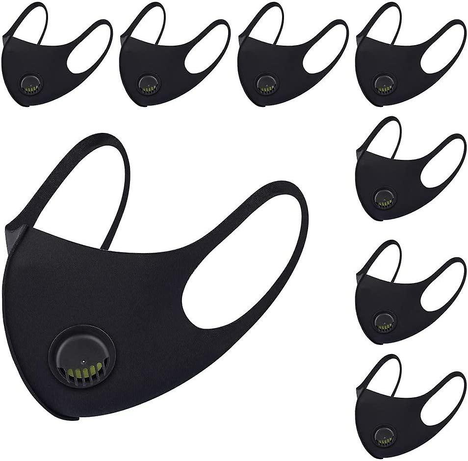 Masque facial en tissu respirant, avec valve d'air et boucles d'oreilles, réutilisable, doux, lavabl