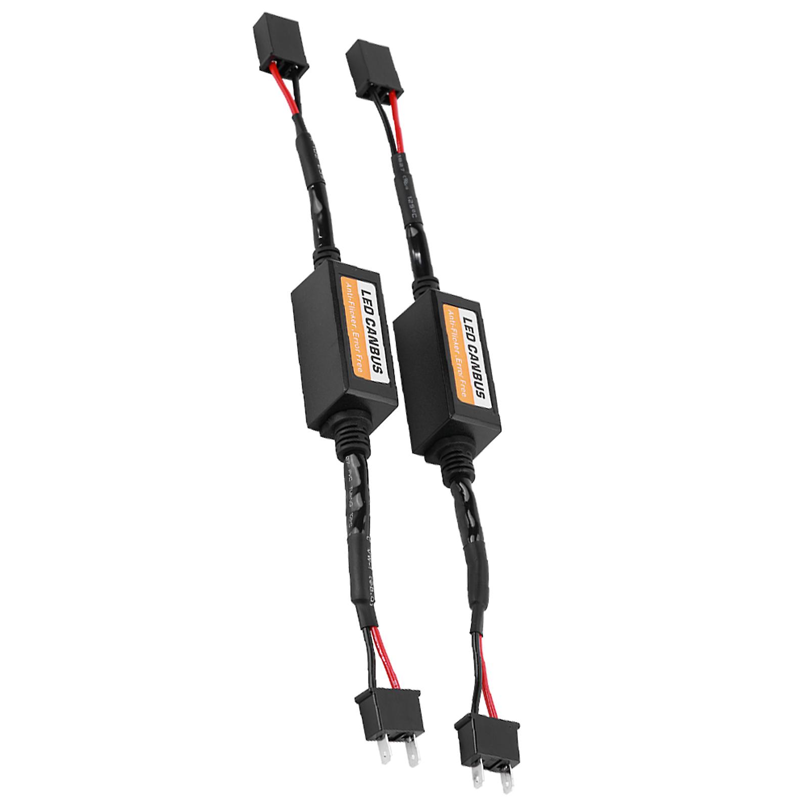 2 stk LED Canbus forlygte dekoder enhed Antiflimmer modstande fejl Canceller til H7