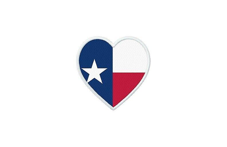 Patch badge ecusson prints thermocollant flag heart usa texas