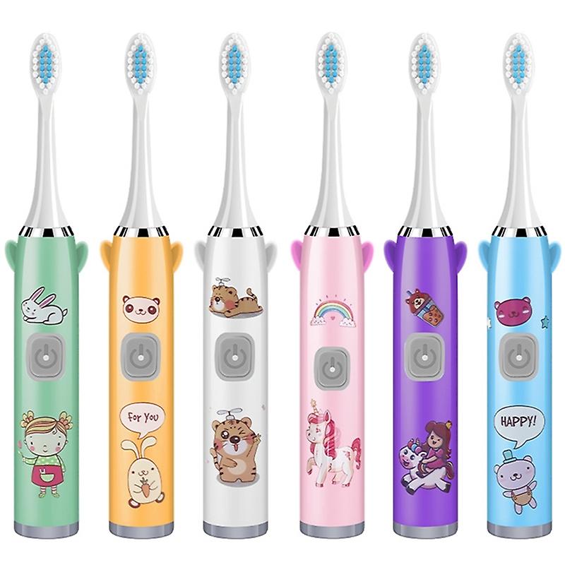 Children Electric Toothbrush Blue with 8 Heads