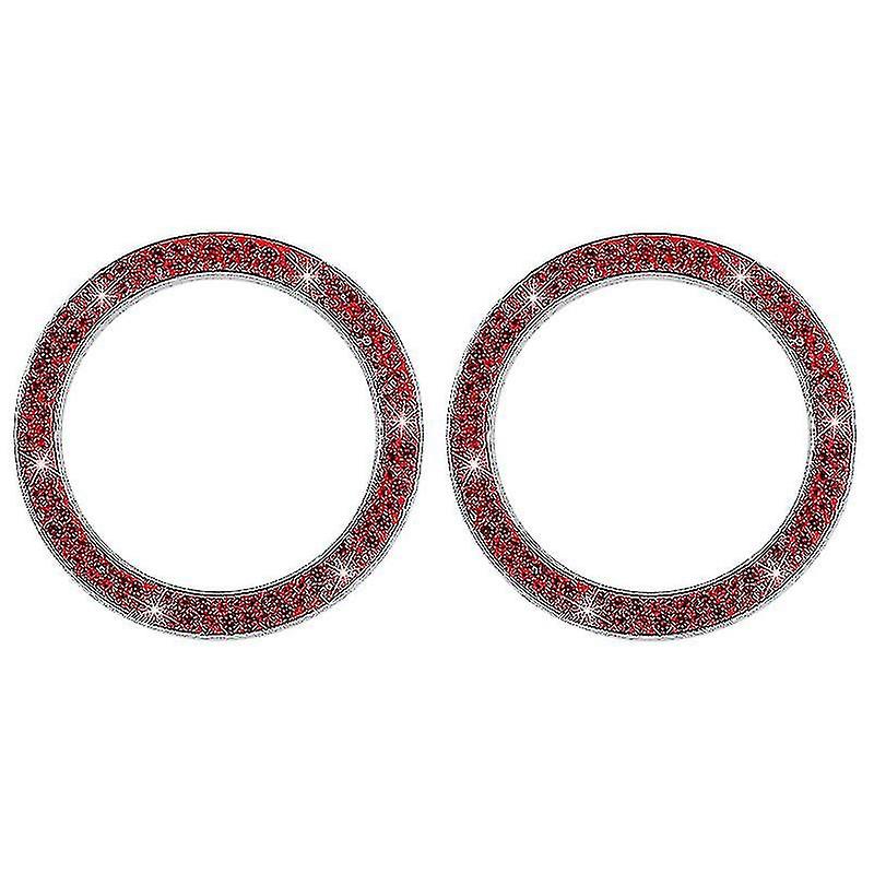 Garneck 2pcs Car Ignition Button Ring Sticker - Engine Start Stop Button Ring Decal